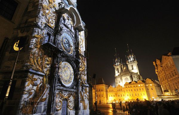 Zabytkowy zegar astronomiczny w Pradze (Czechy)
