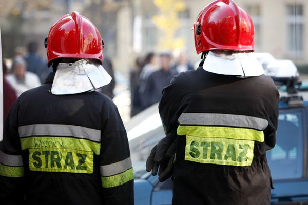 Pożar w składzie fajerwerków w Nowem