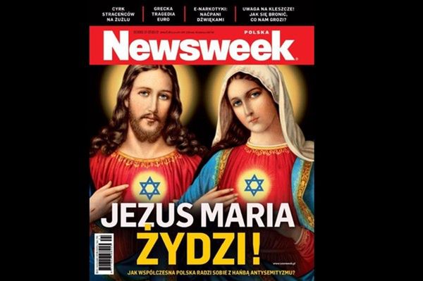 "Newsweek" o polskim antysemityzmie, na okładce "Jezus Maria Żydzi!"