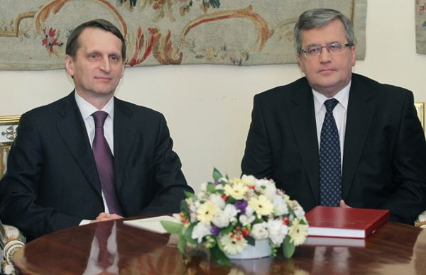 Prezydent Komorowski przyjął przewodniczącego rosyjskiej Dumy