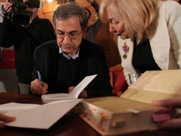 Noblista Orhan Pamuk spotkał się w Krakowie z czytelnikami
