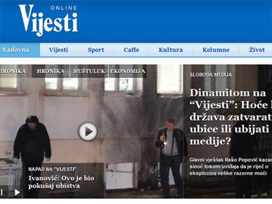 Czarnogóra: wybuch przed siedzibą dziennika "Vijesti" w Podgoricy. Bomba pod oknem naczelnego