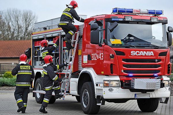 Pożar sali bankietowej w Zawierciu