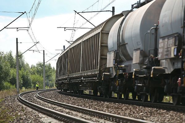 Wypadek pociągu towarowego w Bodzechowie