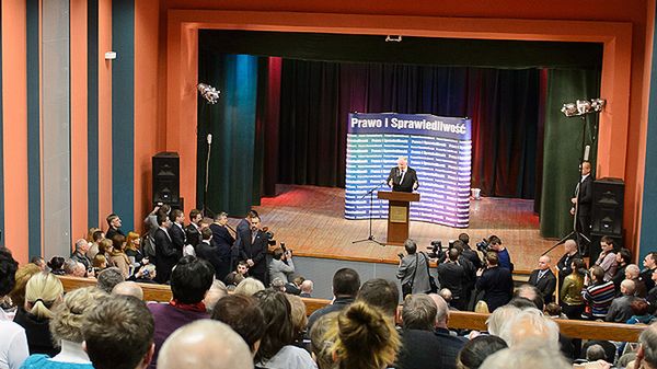 Jarosław Kaczyński na spotkaniu z mieszkańcami Środy Wielkopolskiej