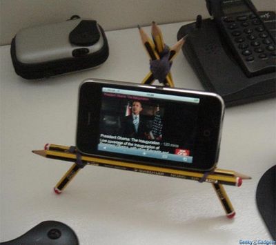 Zrób sobie gadżet do iPhone’a… z ołówków i gumek recepturek