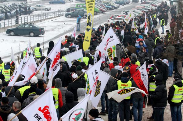 Burzliwy protest przed JSW