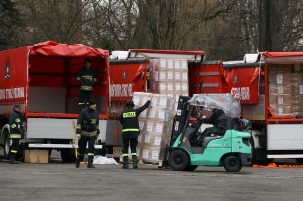 Polski konwój z polską pomocą humanitarną dotarł do Charkowa