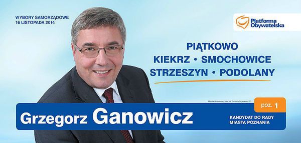 Grzegorz Ganowicz (PO) ponownie przewodniczącym Rady Miasta Poznań