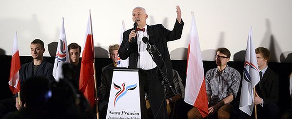 Janusz Korwin-Mikke podczas konwencji KNP: przyszłość należy do nas