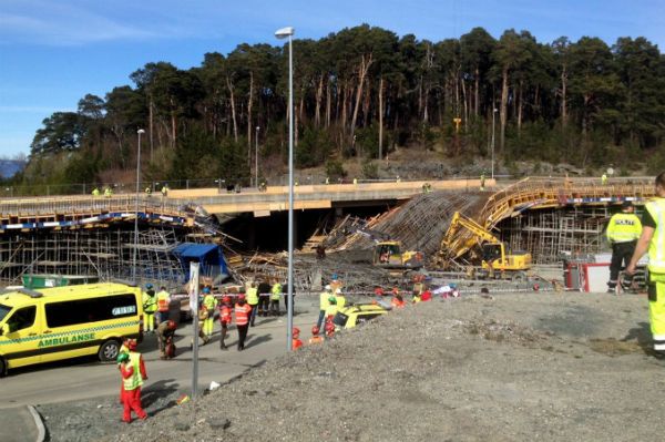 Zawalił się wiadukt w Trondheim w Norwegii