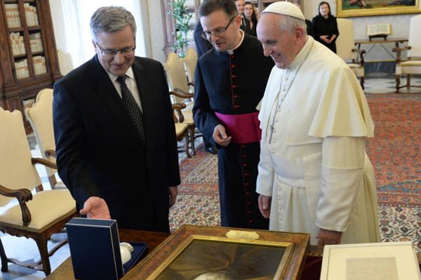 Bronisław Komorowski na prywatnej audiencji u papieża Franciszka