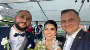 Szybkie zaproszenie i błyskawiczna wizyta. Prezydent Andrzej Duda odwiedził kibica Cracovii na ślubie
