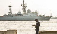 Rosyjski okręt szpiegowski Wiktor Leonow u wybrzeży USA