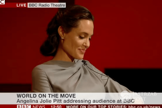 Angelina Jolie zaskoczona pytaniem 12-letniej Polki. / screen z BBC.co.uk