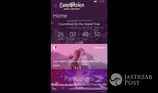 Aplikacja do głosowania na Eurowizji 2016