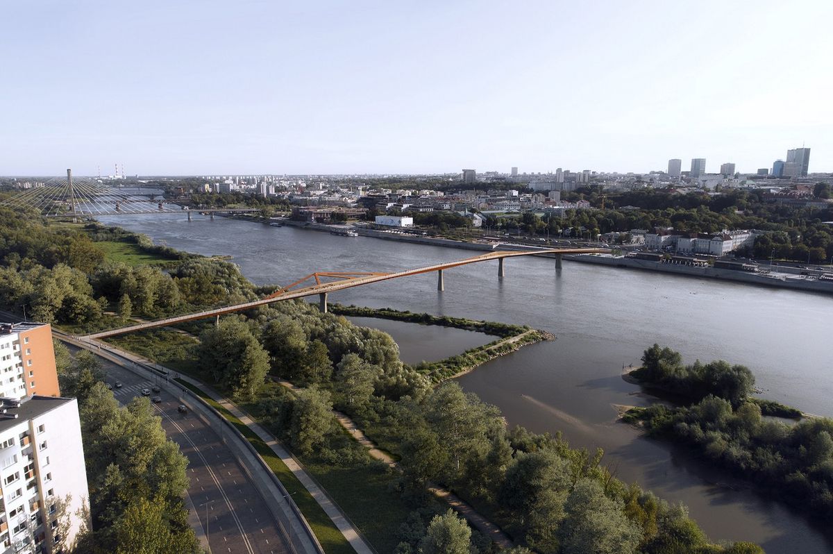 Warszawa. To będzie jedyny taki most na świecie - półkilometrowa przeprawa tylko dla pieszych i rowerów