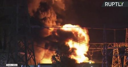 Duży pożar w elektrowni w okolicach Aten