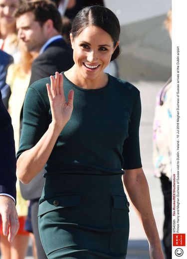 Meghan Markle w Irlandii w zielonej sukience Givenchy