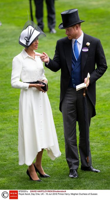 Książę Harry i Meghan Markle na wyścigach konnych w Ascot, 2018