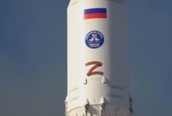 Rosyjski symbol ''Z'' w kosmosie. Nagranie ze startu rakiety w Rosji