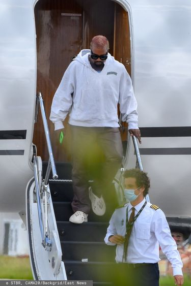 Kanye West i Kim Kardashian na lotnisku w Miami