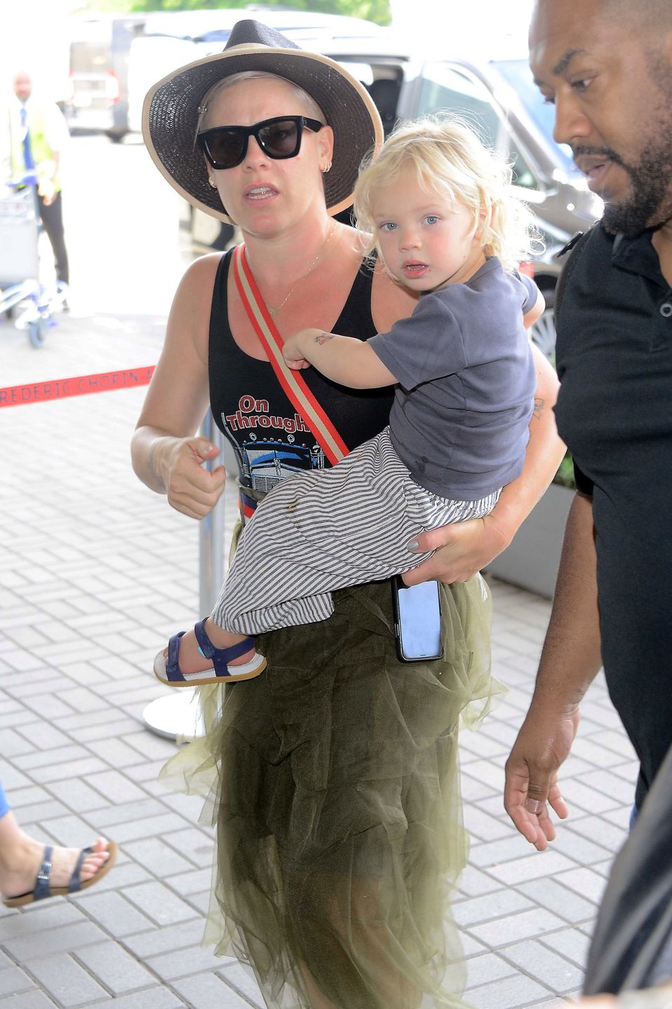 Pink - Alecia Beth Moore z synem Jameson Moon Hart po koncercie na Stadionie Narodowym
