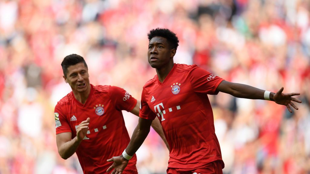 Getty Images / Matthias Hangst / Na zdjęciu od lewej: Robert Lewandowski i David Alaba