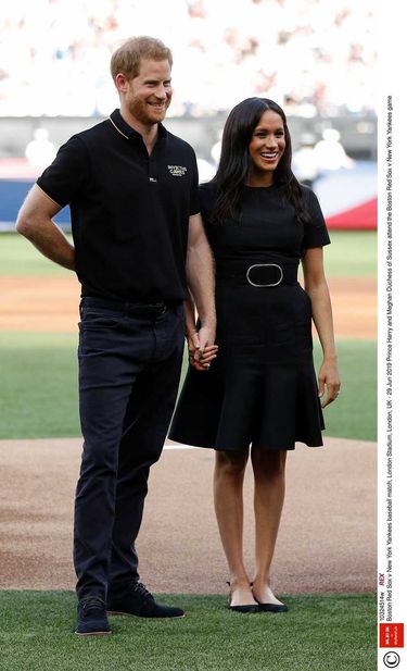 Meghan Markle i książę Harry na meczu baseballowym Boston Red Sox z New York Yankees