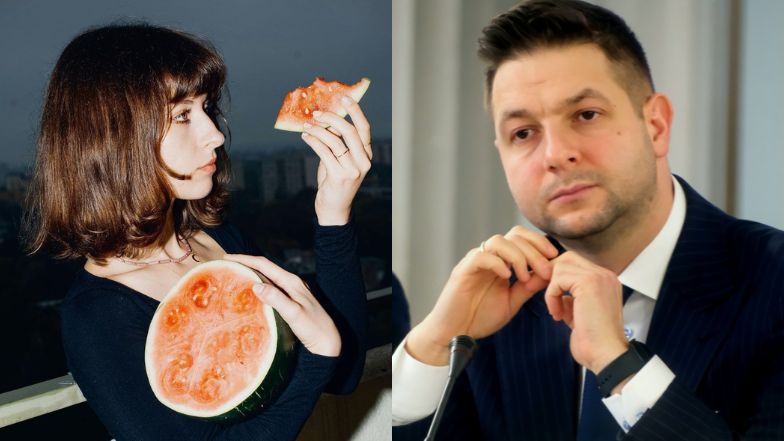 Patryk Jaki oburzony pieczonym arbuzem.