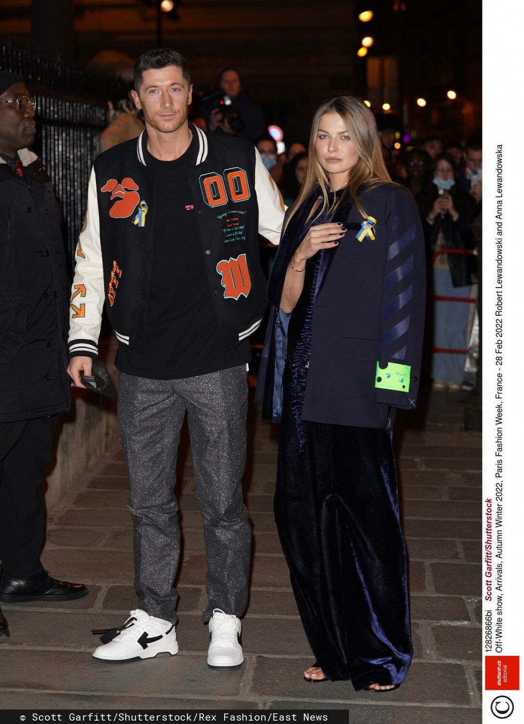 Anna i Robert Lewandowscy na pokazie Off-White w Paryżu