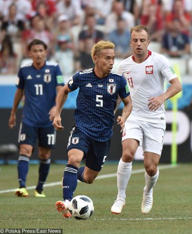 Mecz Polska-Japonia – Mundial 2018. Kamil Grosicki i Yuto Nagatomo