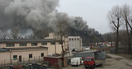 Groźny pożar w Krakowie