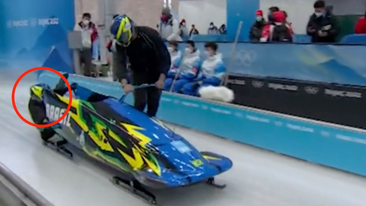 Zdjęcie okładkowe artykułu: Twitter / Eurosport / Problemy brazylijskich bobsleistów