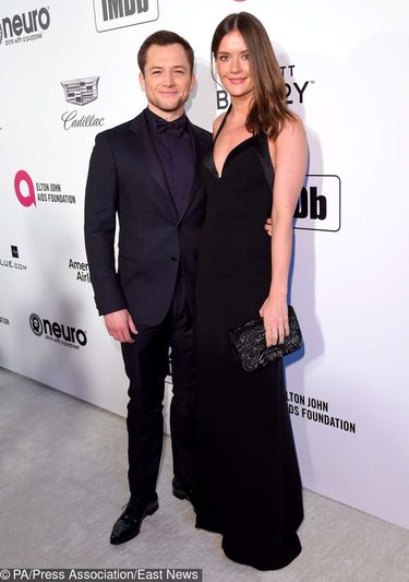 Taron Egerton i Emily Thomas - after party Eltona Johna, Oscary 2019