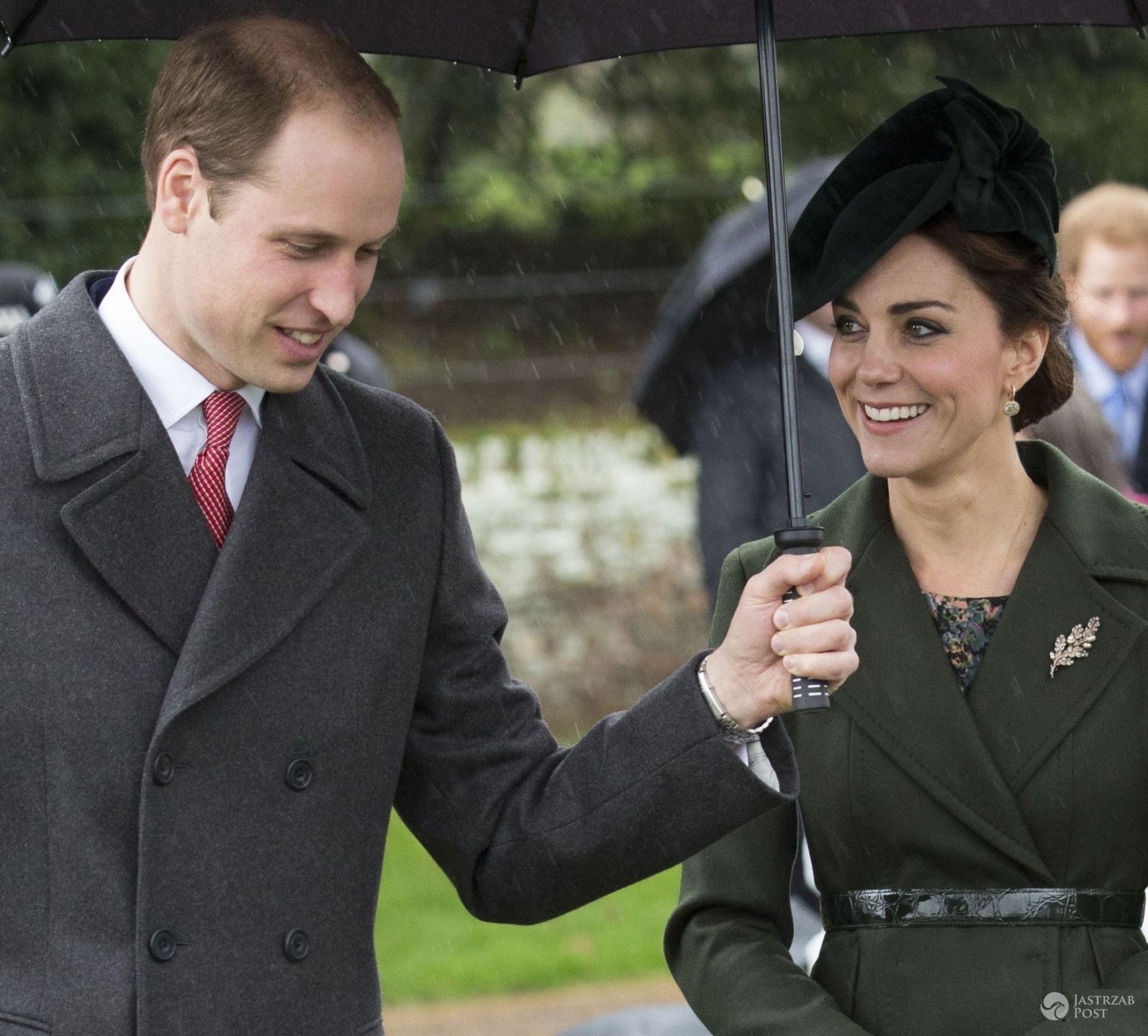 Książę Harry, Książę William i księżna Kate, Boże Narodzenie 2015 (fot. East News)