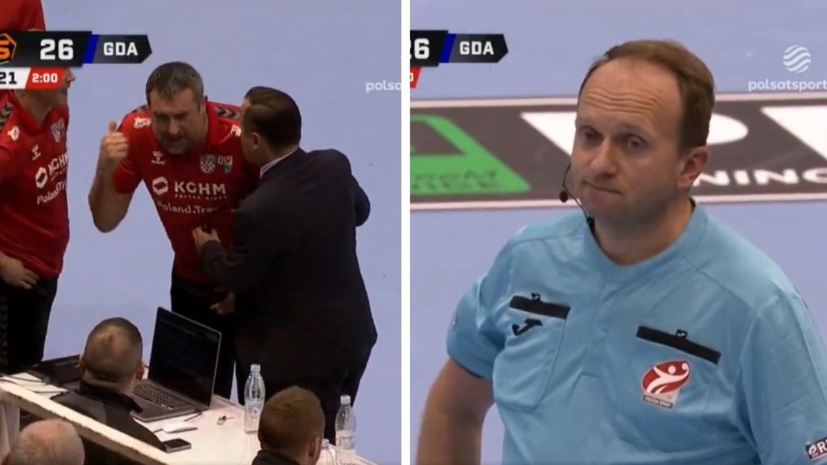 Twitter / Polsat Sport / kuriozalne sceny w ORLEN Superlidze Mężczyzn