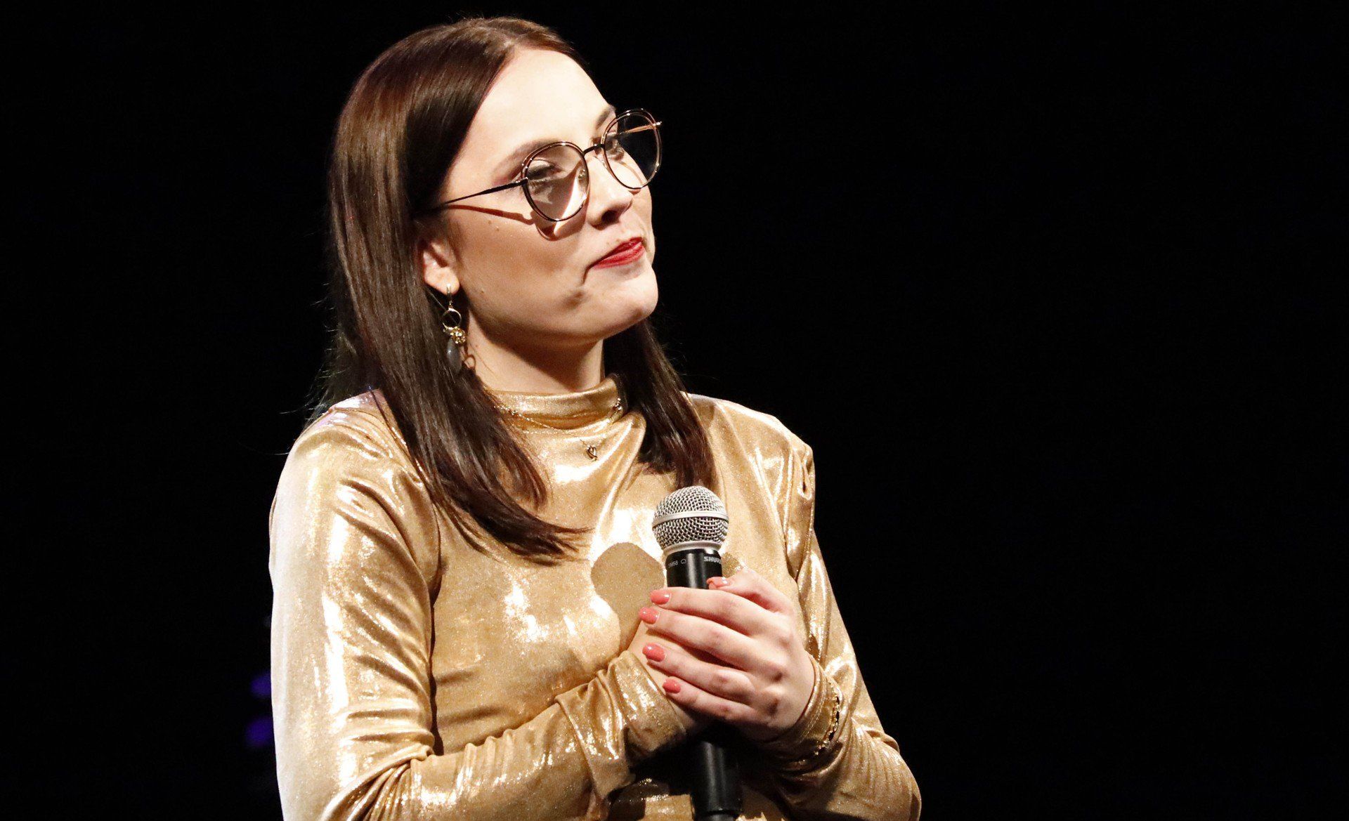 Występ Natalii Smoguleckiej w teatrze, w Grudziądzu