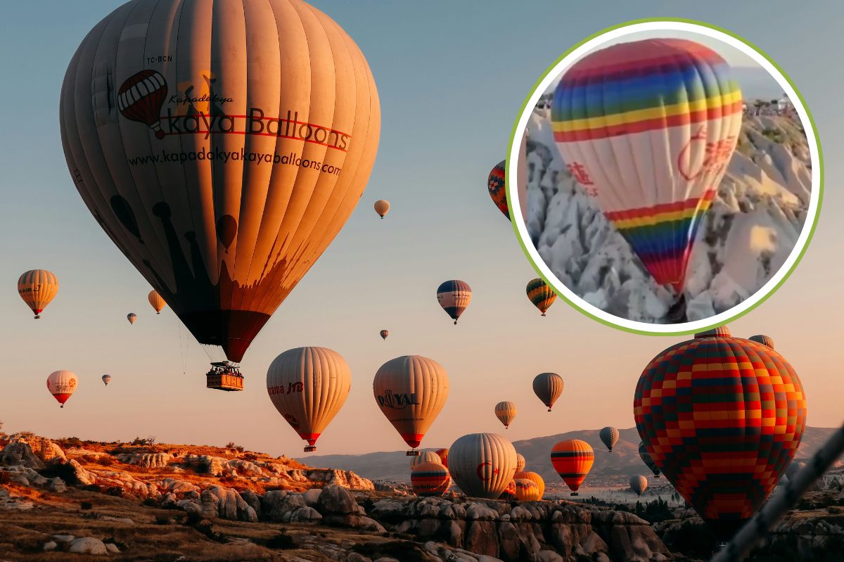 In Cappadocia, a potentially tragic balloon crash occurred