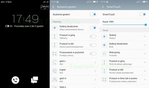 Supertryb / gesty ekranowe / Smarttouch