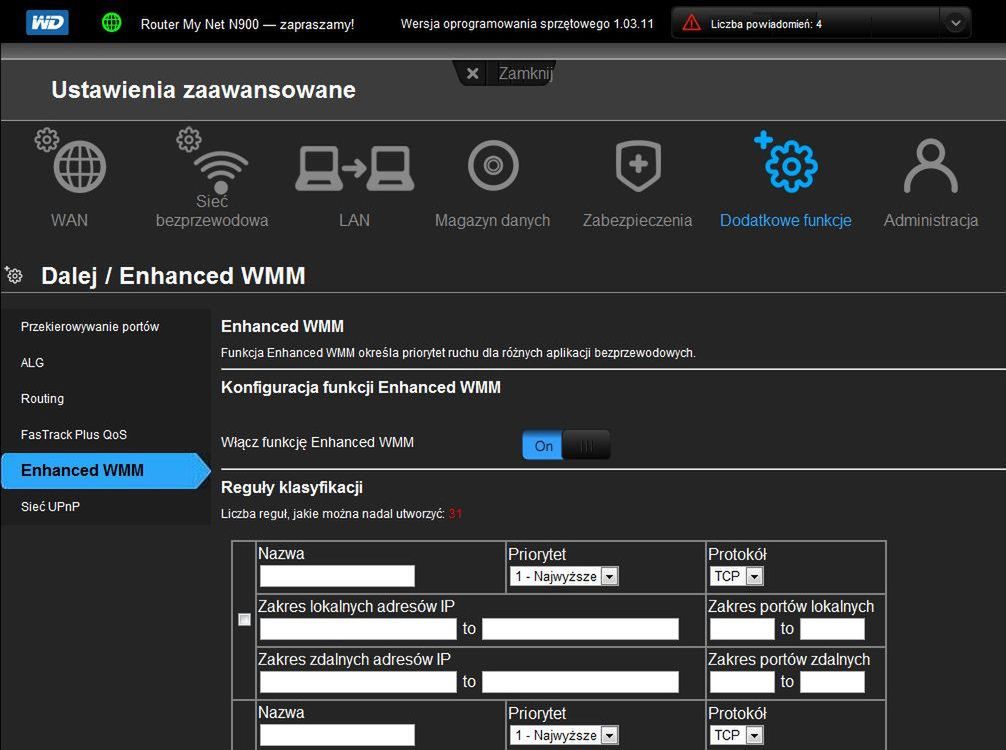 WD My Net N900 – test dwupasmowego routera WiFi 802.11n 450 Mbps 13