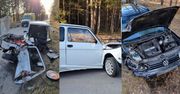 Biłgoraj: Po zderzeniu "maluch" rozpadł się na dwie części