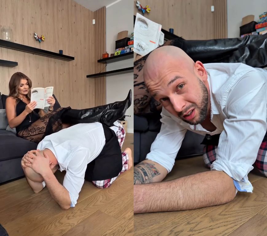 Maciej Pela i Edyta Folwarska śmieszkują we wspólnej rolce