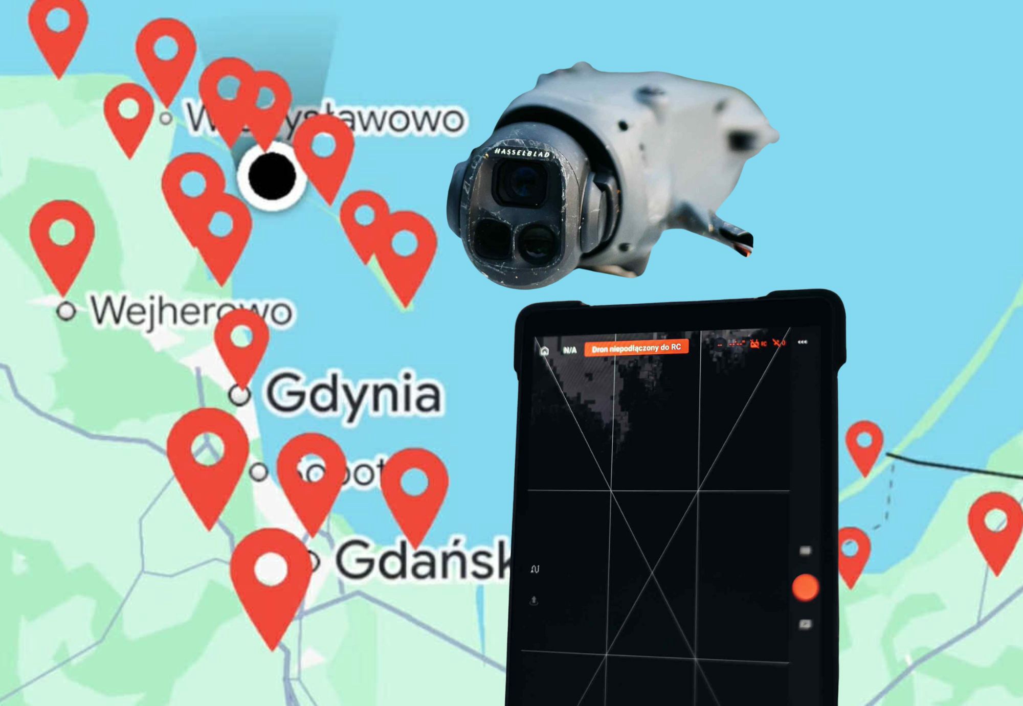 Kilkanaście dronów leciało w nieznanym kierunku
