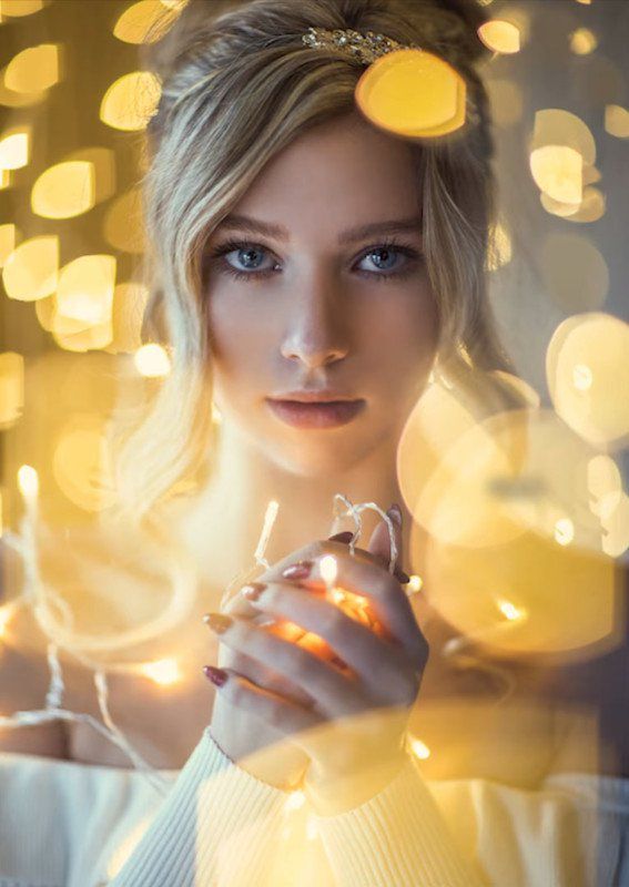 Zrób świąteczny portret z lampkami choinkowymi 3