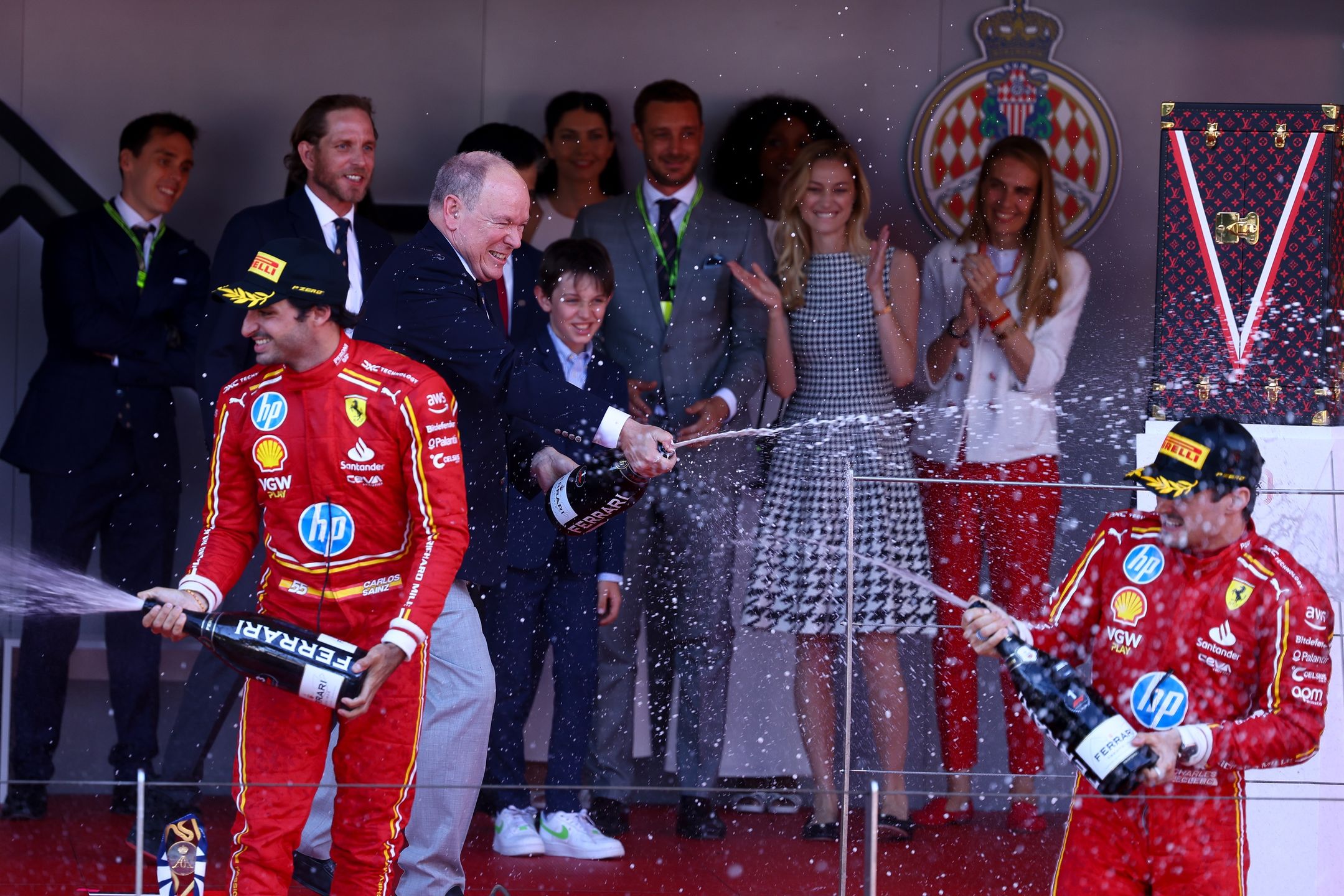 Książę Albert na wyścigach F1