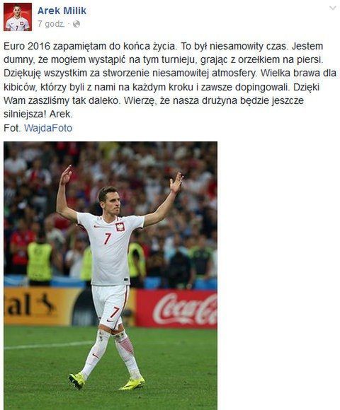 Arkadiusz Milik podsumował EURO 2016