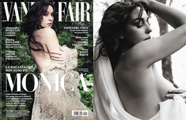 Monica Bellucci bez stanika w "Vanity Fair"