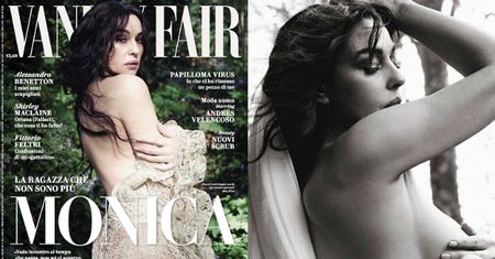 Monica Bellucci bez stanika w "Vanity Fair"