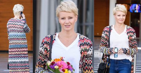 Kożuchowska wychodzi w szlafroku z TVP (ZDJĘCIA)